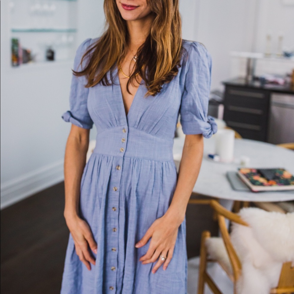 SOLD 🌿 Free People Blue ‘Love of My Life’ Dress - Picture 16 of 16